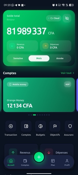 Dashboard eFinancesOS